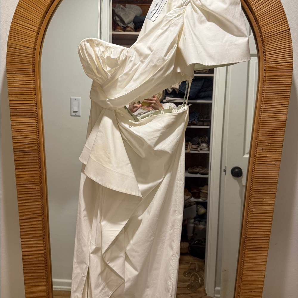 Prabal Gurung Cream Midi Dress